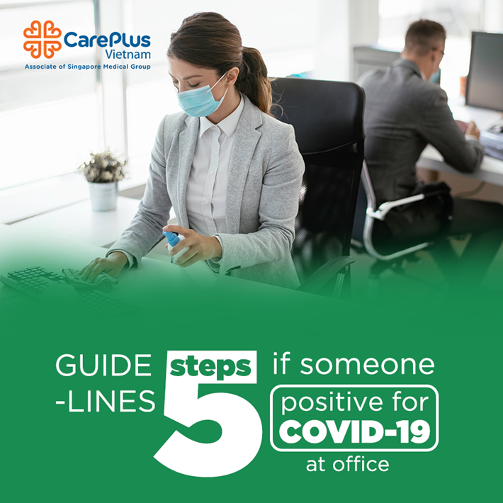 5 steps guidlines if someone tests positive for COVID-19 at work