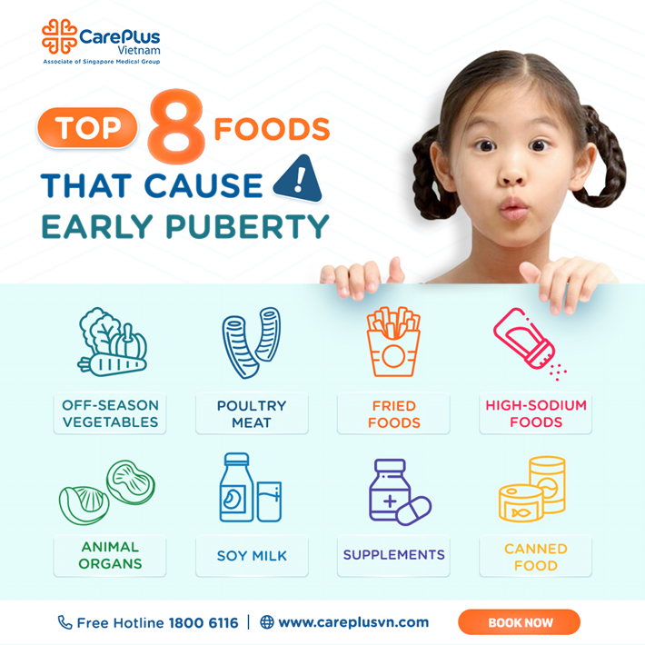 TOP 8 FOODS THAT CAUSE EARLY PUBERTY 
