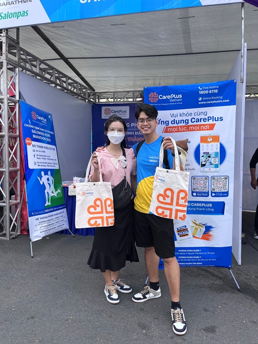 Hình ảnh CarePlus tại sự kiện Salonpas HCMC Marathon 2023