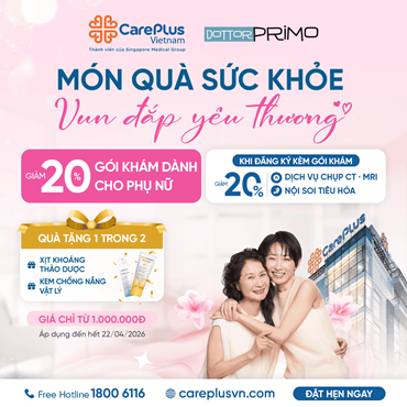 MÓN QUÀ SỨC KHỎE, VUN ĐẮP YÊU THƯƠNG  (ƯU ĐÃI 20% GÓI KHÁM SỨC KHỎE DÀNH CHO PHỤ NỮ)