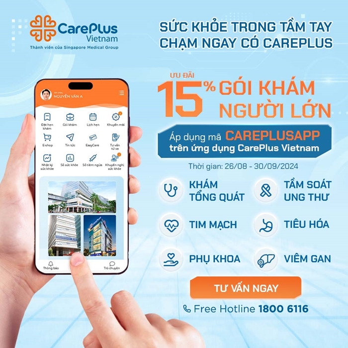 SỨC KHỎE TRONG TẦM TAY, CHẠM NGAY CÓ CAREPLUS