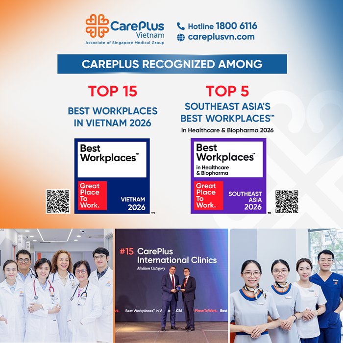 CAREPLUS RECOGNIZED AMONG VIETNAM'S BEST WORKPLACES™ 2026 AND SOUTHEAST ASIA'S BEST WORKPLACES™ IN HEALTHCARE & BIOPHARMA 2026