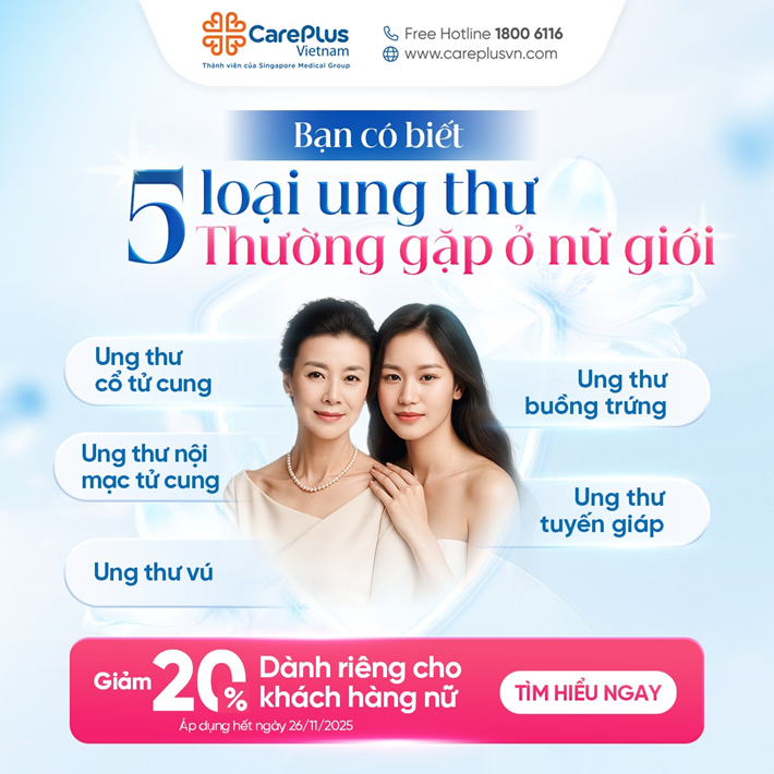 BẠN CÓ BIẾT?! 5 LOẠI UNG THƯ THƯỜNG GẶP Ở NỮ GIỚI 