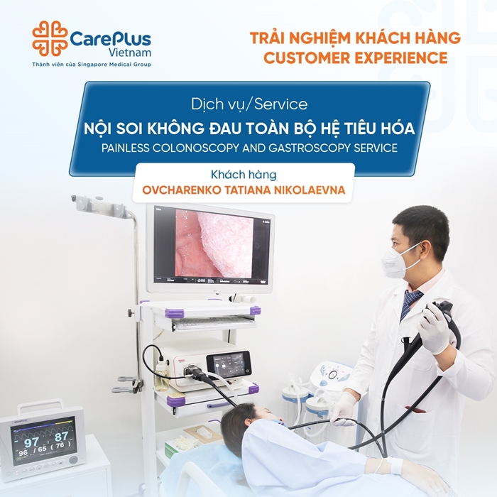 KHÁCH HÀNG TATIANA NIKOLAEVNA (NGA) CHIA SẺ VỀ DỊCH VỤ NỘI SOI TIÊU HÓA KHÔNG ĐAU