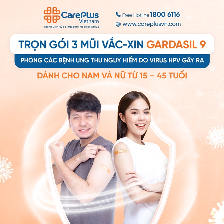 Tiêm trọn gói 3 mũi vắc-xin Gardasil 9