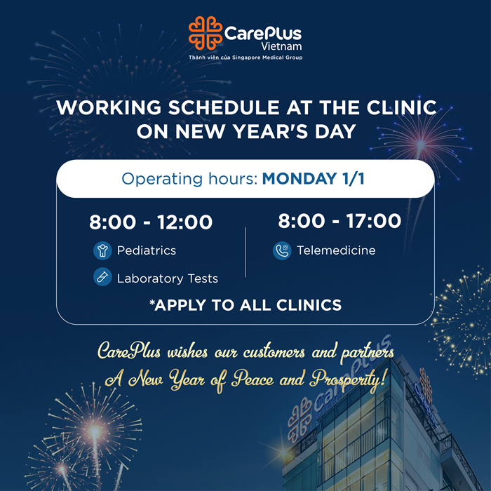 WORKING SCHEDULE ON NEW YEAR'S DAY AT THE CLINIC​