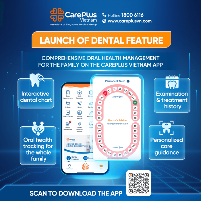 LAUNCH OF DENTAL FEATURE ON CAREPLUS VIETNAM APP – COMPREHENSIVE ORAL HEALTH MANAGEMENT FOR YOUR FAMILY