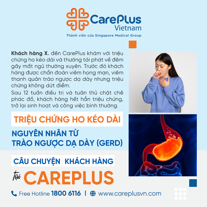TRIỆU CHỨNG HO KÉO DÀI  - NGUYÊN NHÂN TỪ TRÀO NGƯỢC DẠ DÀY (GERD)
