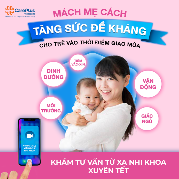 Tăng sức đề kháng cho trẻ vào thời điểm giao mùa