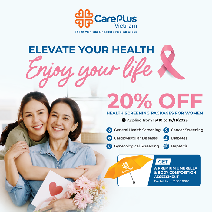 ELEVATE YOUR HEALTH, ENJOY YOUR LIFE - 20% OFF ON HEALTH SCREENING PACKAGES FOR WOMEN