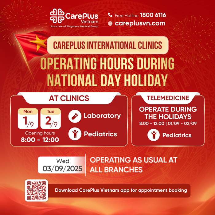 CAREPLUS INTERNATIONAL CLINICS OPERATING HOURS – NATIONAL DAY (2/9) 