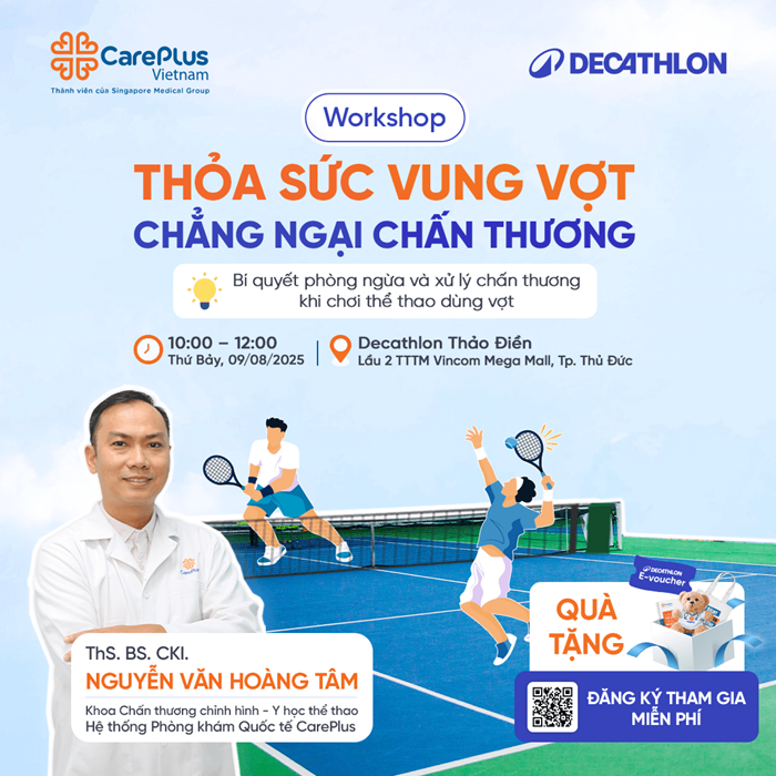 🏸 WORKSHOP THỎA SỨC VUNG VỢT - CHẲNG NGẠI CHẤN THƯƠNG | Bí quyết phòng ngừa và xử lý chấn thương khi chơi thể thao dùng vợt 