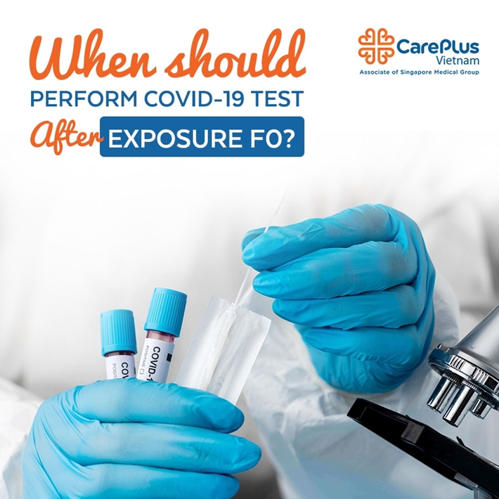 When should you perform Covid-19 test after exposure with F0 