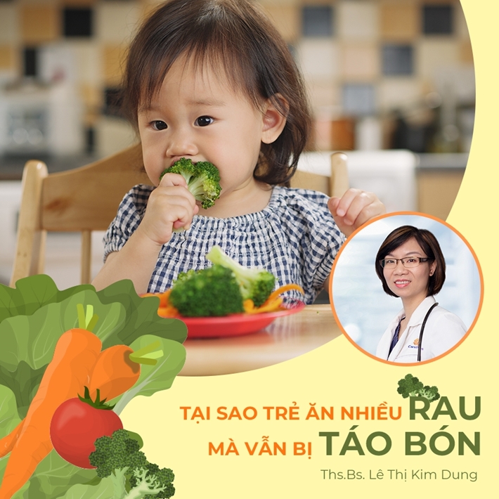 Tại sao con ăn nhiều rau mà vẫn bị táo bón?