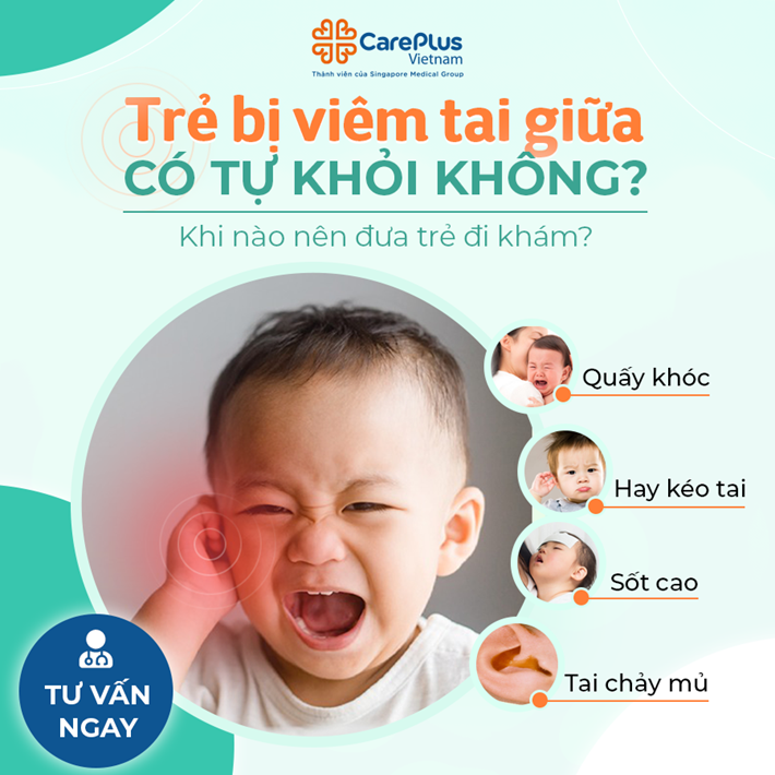 Viêm tai giữa có tự khỏi không? Khi nào nên đưa trẻ đi khám? 