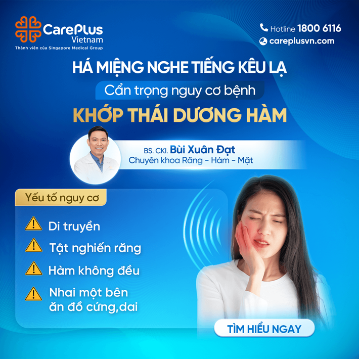 HÁ MIỆNG NGHE TIẾNG KÊU LẠ? CẨN TRỌNG NGUY CƠ BỆNH KHỚP THÁI DƯƠNG HÀM 