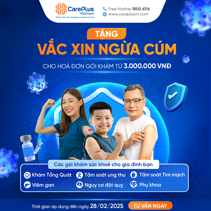 TẶNG VACCINE TIÊM NGỪA CÚM CHO HÓA ĐƠN GÓI KHÁM TỪ 3.000.000VNĐ