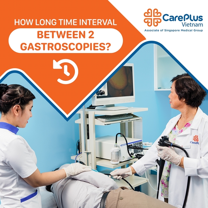 How long is the interval between 2 gastroscopy?