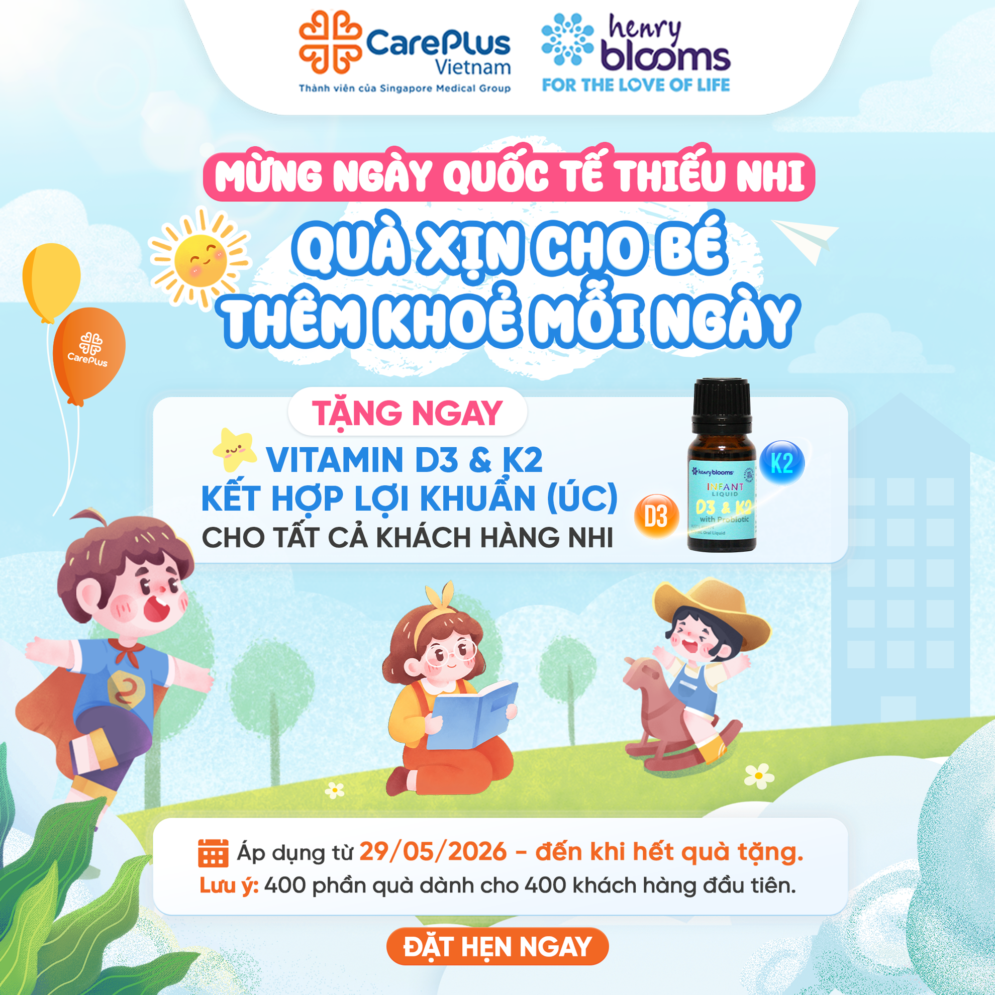 MỪNG NGÀY QUỐC TẾ THIẾU NHI 1/6    QUÀ XỊN CHO BÉ, THÊM KHỎE MỖI NGÀY 