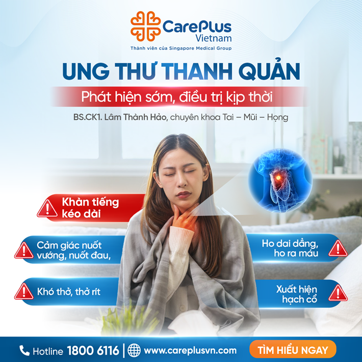 UNG THƯ THANH QUẢN - PHÁT HIỆN SỚM, ĐIỀU TRỊ KỊP THỜI 