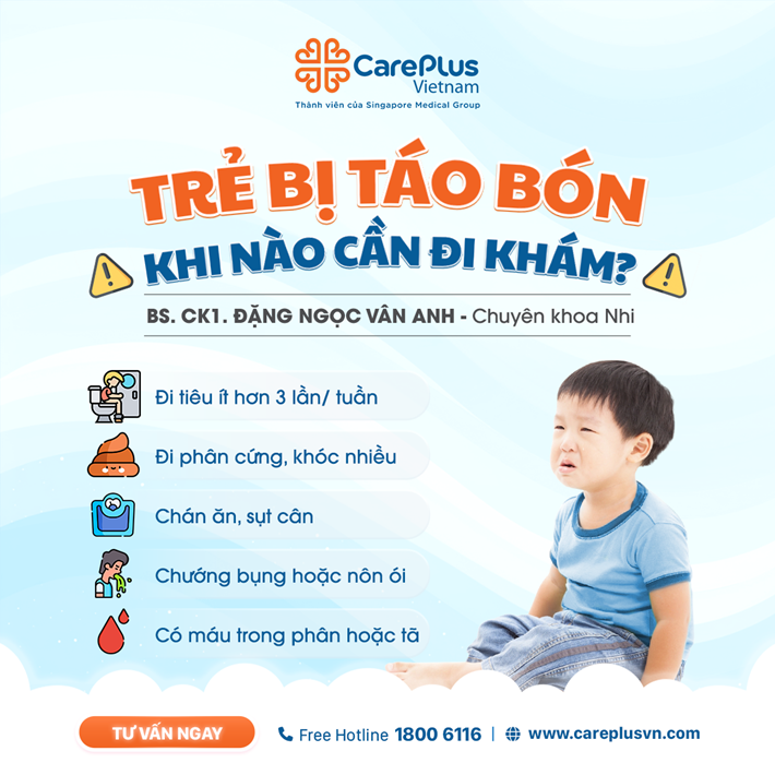 TRẺ BỊ TÁO BÓN KHI NÀO CẦN ĐI KHÁM?