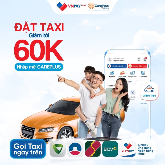 ĐẶT TAXI TRÊN VNPAY - GIẢM NGAY 60K